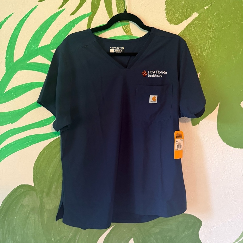 Carhartt Navy Modern Fit Scrubs with HCA Florida